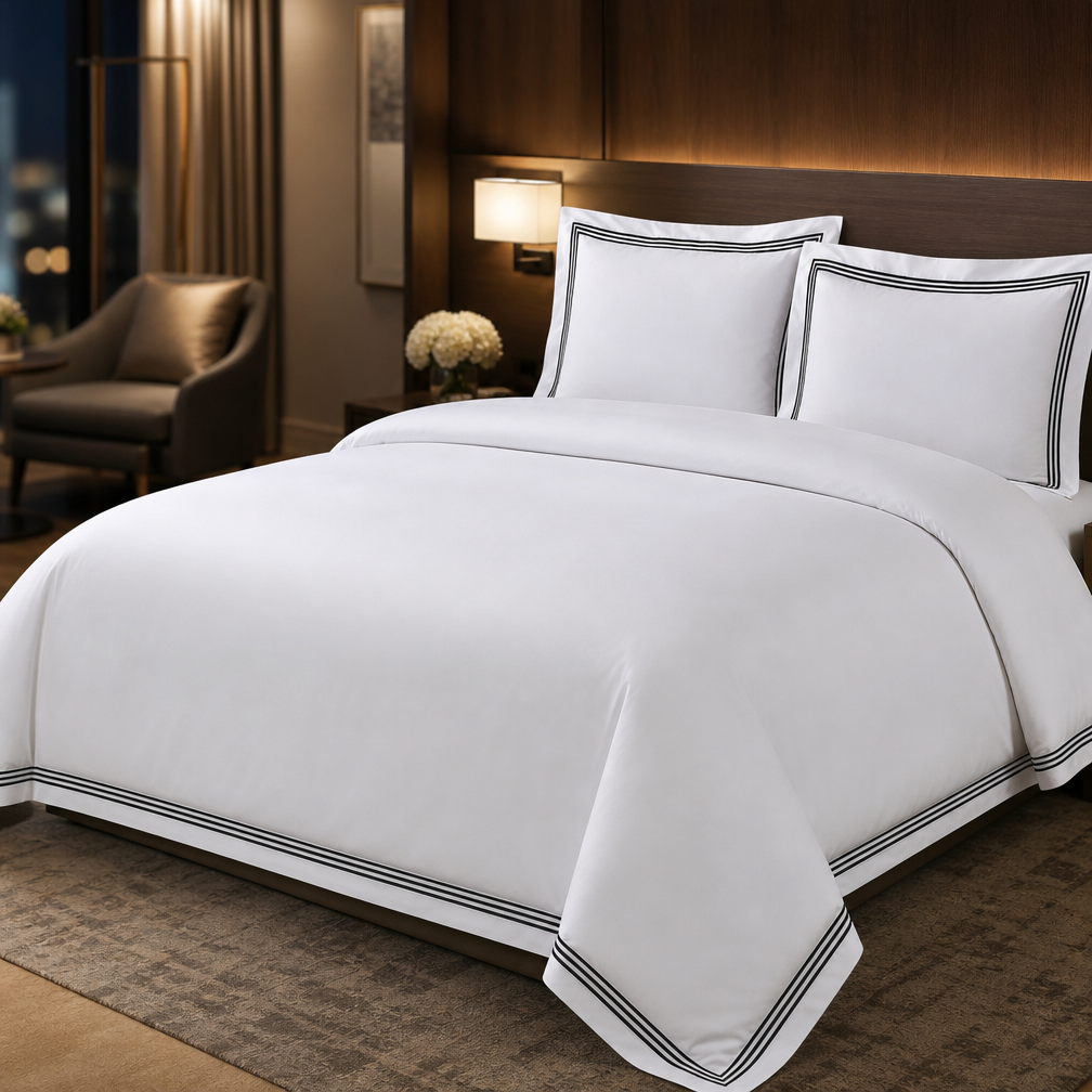 300TC 100% Cotton Hotel Bedding Sheet Set 300TC 100% Cotton Hotel Bedding Sheet Set