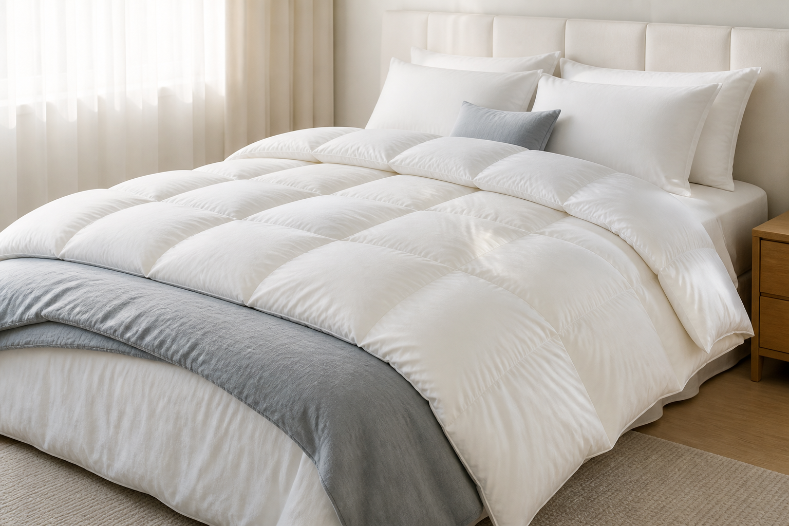 Premium white down duvet with high fill power from Comfytouch manufacturer